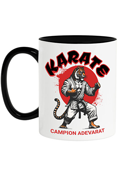 StoryGift Romania Cana cu Tigru In Costum De Arte Martiale Karate Lupta De Co...