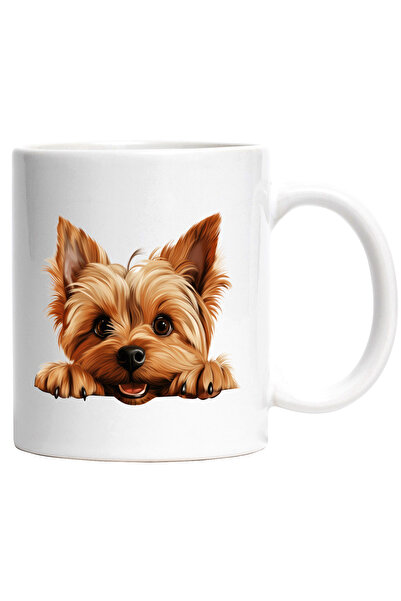 StoryGift Romania Cana cu o catelusa jucausa | ilustratie | maro | pentru iub...