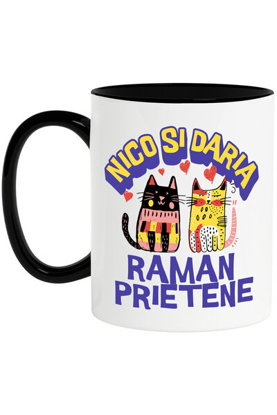 StoryGift Romania Cana cu Pisici Portret Colorate Text Nico Si daria Raman Pr...