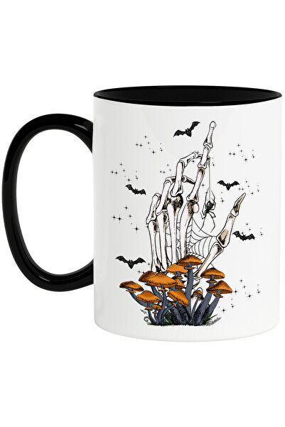 StoryGift Romania Cana cu o mana de schelete care iese din pamant, ilustratie...