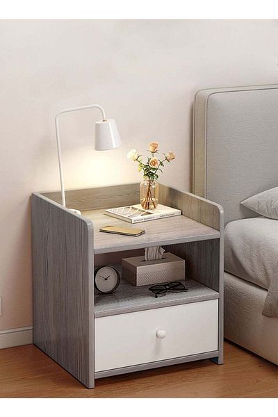 soufa dibaj Large-Capacity MDF Engineering Board Storage Home Bedside Coffee Table And Nightstand With Drawer