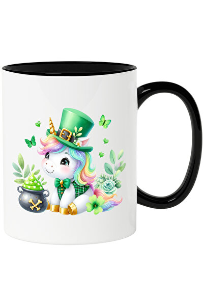 StoryGift Romania Cana cu un unicorn care poarta o palarie verde | ilustratie...