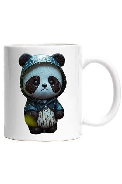 StoryGift Romania Cana cu Portret Urs Panda in Ploaie, Urs Panda Dragut, Tris...