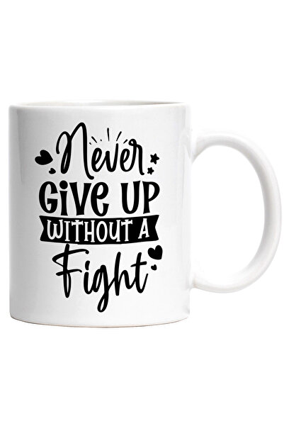 StoryGift Romania Cana cu inimioare si mesajul "Nu renunta niciodata fara o l...