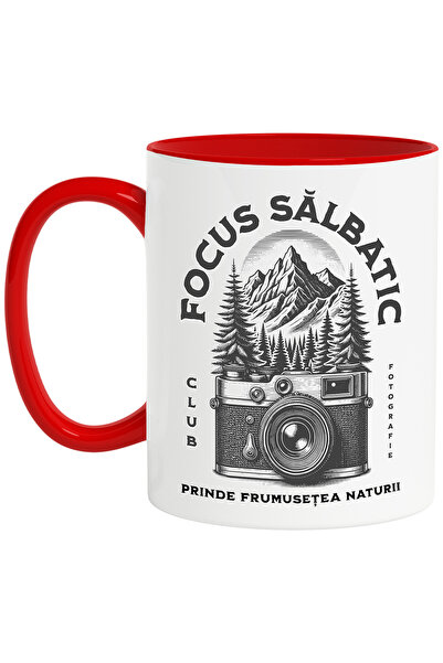 StoryGift Romania Cana aparat foto in padure printre muntii, arta , 330ml, Ce...