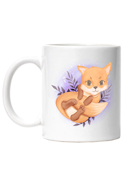 StoryGift Romania Cana Cu Vulpe, Frunze, Coada, Animal, Multicolor 330 ml, Ce...