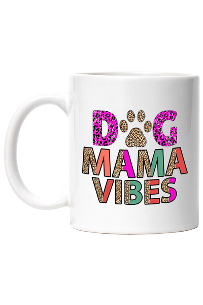 StoryGift Romania Cana cu mesajul "Dog Mama Vibes", caine, animal de companie...