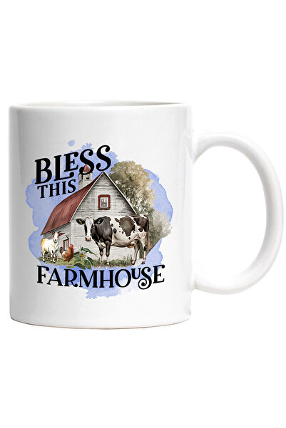 StoryGift Romania Cana cu ferma cu animale cu mesajul "Bless this Farmhouse",...