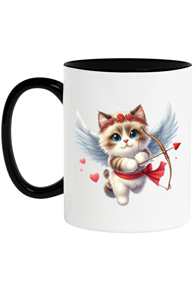 StoryGift Romania Cana cu o pisicuta Birmaneza Cupidon | ilustratie | aripi |...
