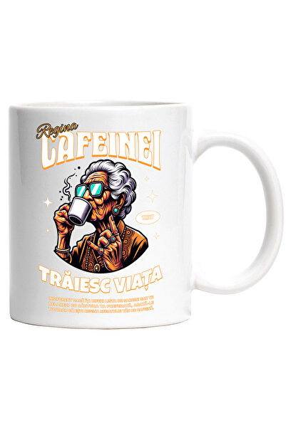 StoryGift Romania Cana Regina Cafeinei. Traiesc Viata bunica cool, 330ml, Cer...