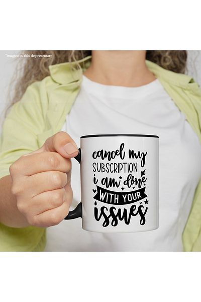 StoryGift Romania Mug for those who are fed up with their girlfriends' problems with Black Handle, With Handle