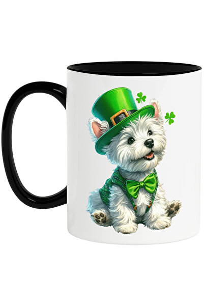 StoryGift Romania Cana cu un catelus alb fericit | blanos | sarbatoare | ilus...