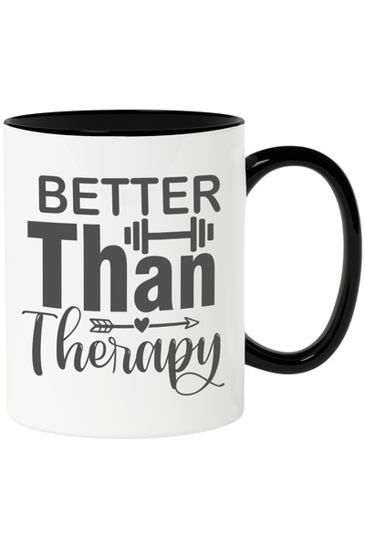 StoryGift Romania Cana cu inimioara si textul "Better than therapy" - mai bun...