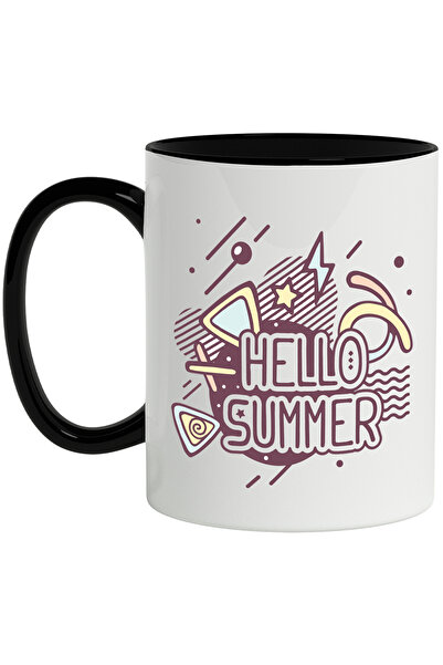 StoryGift Romania Cana Cu Mesaj In Engleza Hello Summer, Vara, Fulger, Stele,...