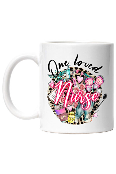 StoryGift Romania Cana cu mesajul "One loved nurse", profesie, ilustratie, mu...