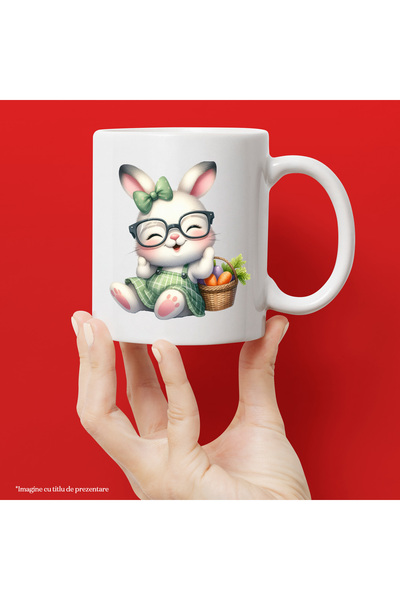 StoryGift Romania Cana cu o iepuroaica in rochita verde, ilustratie, imbujora...