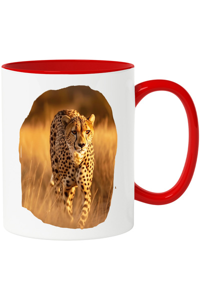 StoryGift Romania Cana cu Portret Ghepard, Ghepard Pradator, Fioros, Natura, ...