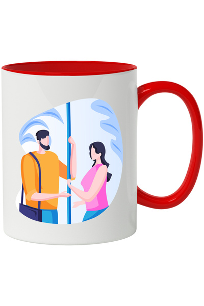 StoryGift Romania Κούπα για Ερωτευμένους, Μπαρ, Τσάντα, Φύλλα, Πολύχρωμη 330 ...