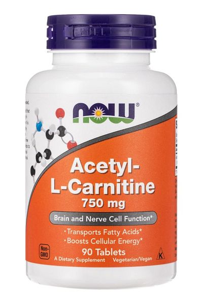 Now Foods Acetyl-L-Carnitine 750mg, Amino Acid 90 Tablets
