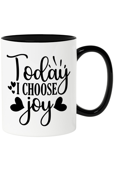 StoryGift Romania Cana cu inimioare si textul "Today I choose joy" - azi aleg...