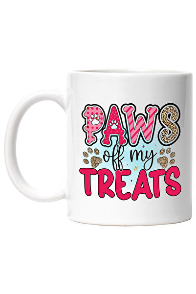 StoryGift Romania Cana cu mesajul "Paws off my Treats", caine, animal de comp...