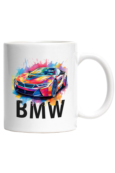 StoryGift Romania Cana Cu Masina Sport, Watercolor, Splash, Ilustratie, Multi...