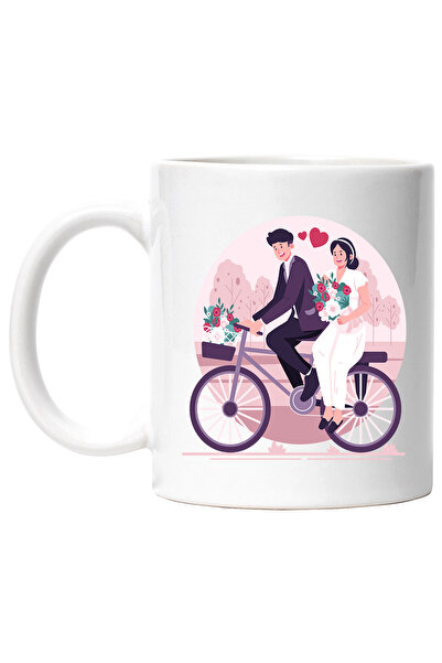 StoryGift Romania Cana Cu Nunta, Bicicleta, Flori, Iubire, Cuplu, Mire, Mirea...