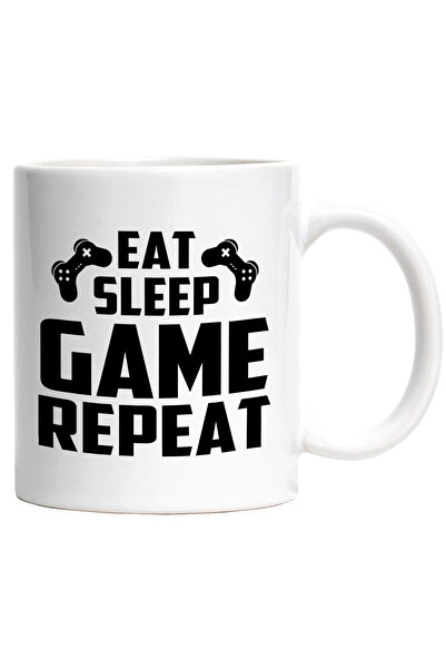 StoryGift Romania Cana cu textul in limba engleza "Eat sleep. Game. Repeat" -...