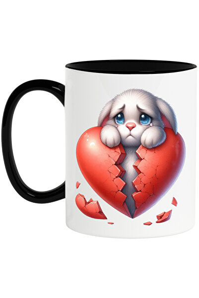 StoryGift Romania Cana cu un catel trist, ilustratie, lacrimeaza, inima frant...