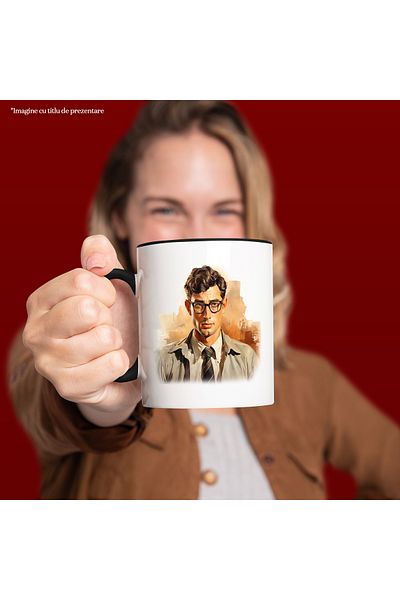 StoryGift Romania Mug With Jeff Goldblum, Actor, Celebrity, Action Movies, Multicolor 330 ml, , With ,STG