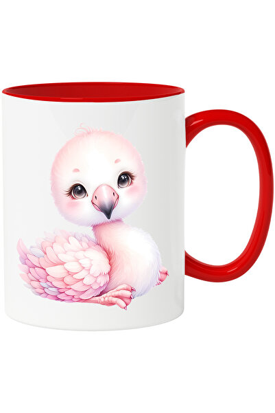 StoryGift Romania Cana cu o pasare flamingo care sta cuminte | ilustratie | v...