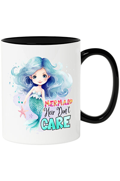 StoryGift Romania Cana cu mica sirena cu mesajul "Mermaid heir don't care", u...