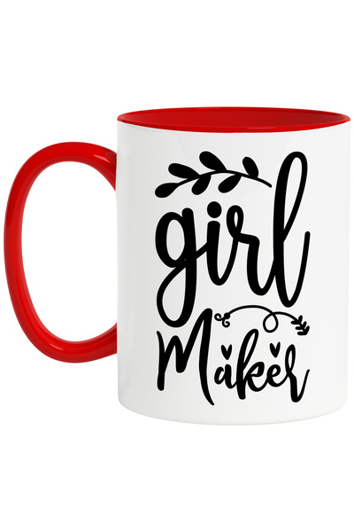 StoryGift Romania Cana cu inimioare si mesajul in limba engleza "Girl maker" ...