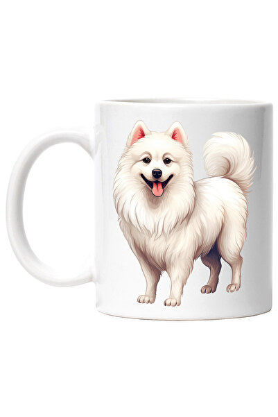 StoryGift Romania Cana cu un caine blanos | alb | ilustratie | vesel | binedi...
