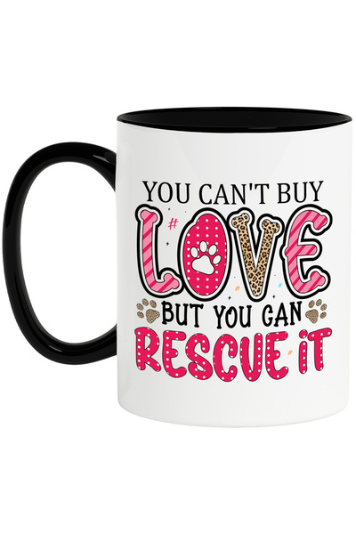 StoryGift Romania Cana cu mesajul "You can't buy Love, but you can Rescue it"...