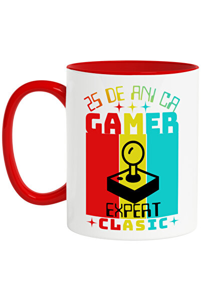 StoryGift Romania Cana 25 de ani ca gamer, expert clasic veteran , 330ml, Cer...