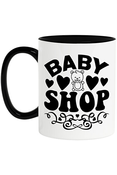 StoryGift Romania Cana cu inimioare pentru bebelusi cu mesajul "Baby shop" iu...