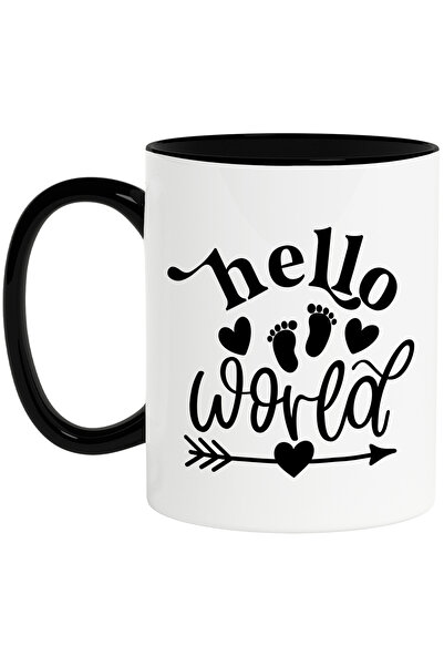 StoryGift Romania Cana pentru un bebelus cu inimioare si mesajul "Hello, worl...