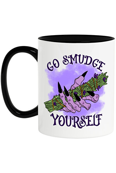 StoryGift Romania Cana cu mesajul "Go smudge yourself", ilustratie, Halloween...