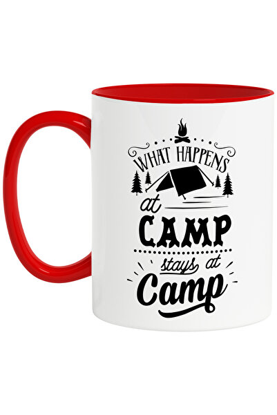 StoryGift Romania Cana cu un cort in padure si mesajul "Ceea ce se intampla i...