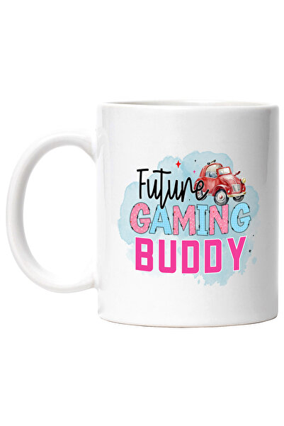StoryGift Romania Cana cu mesajul "Furure gaming buddy", ilustratie, pentru copii, viitor amic de , Cu Maner Alb