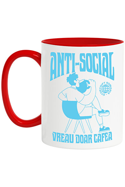 StoryGift Romania Cana cu Silueta Masculina Cu Cana De Cafea Imensa Text Anti...
