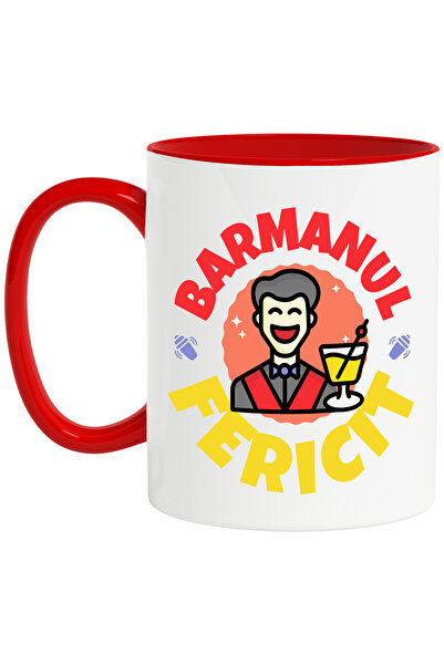 StoryGift Romania Cana cu Barbat Animatie Vesel Cu Pahar Bautura Text In Limb...