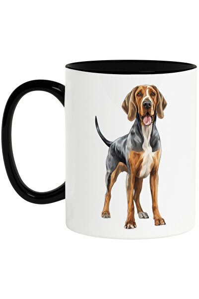StoryGift Romania Cana cu un caine jucaus | ilustratie | negru | maro | limba...