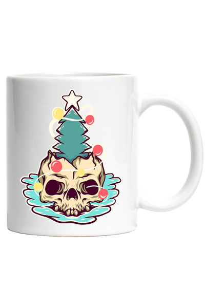 StoryGift Romania Cana Cu Brad, Stea, Globuri Decorative, Oase, Multicolor 33...