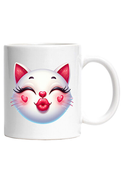 StoryGift Romania Cana cu o pisica bucuroasa care da un pupic | ilustratie | ...