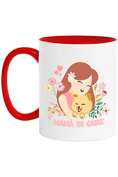 StoryGift Romania Cana Fata imbratisand un cane, mama de caine, 330ml, Cerami...