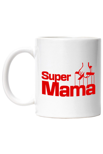 StoryGift Romania Cana cu Mana Marioneta Papusi Text Super Mama Familie Femeie Puternica, Ceramica, Cu Maner Alb