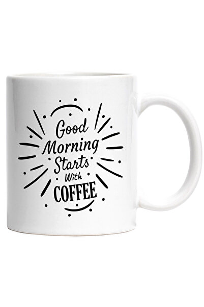 StoryGift Romania Cana Cu Mesaj In Engleza Good Morning Starts With Coffee, D...