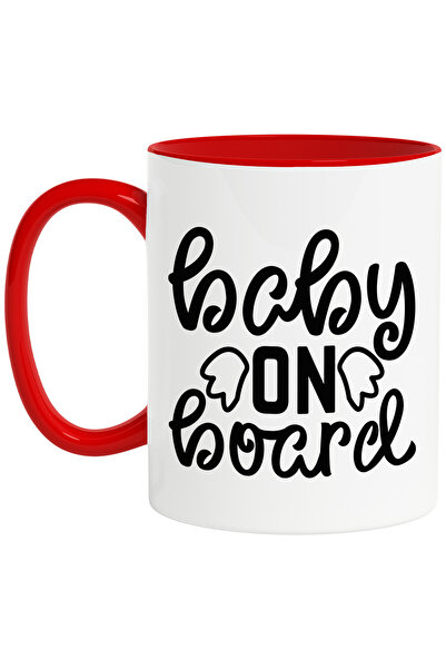 StoryGift Romania Cana cu textul in engleza "Baby on board" - bebelus la bord...